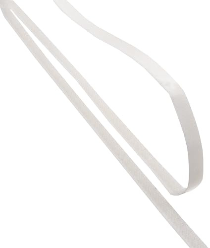 MASHPAPER Krokband 10 mm kardborrband självhäftande extra stark I 3 m rulle I vitt I mer flexibelt, hållbart nylonkardborreband