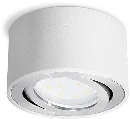 SSC-LUXon CELI-1W LED Aufbaustrahler Decke weiß rund - flach & schwenkbar Deckenspot Aufbau mit LED Modul 4W neutralweiß 230V