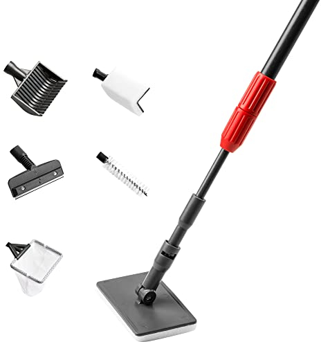 NICREW Aquarium Reinigungsset, 6-in-1 Reinigungswerkzeuge mit Scheibenreiniger, Algenschaber, Glasschwamm, Rohrbürste, Kiesbesen für Aquarien