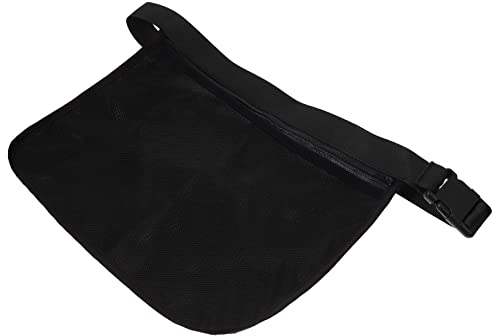 Garneck Netztasche Tennis-Picker Aufbewahrungstasche Für Tennis Tragbare Hüfttasche Handschlaufe Oxford-stoffmaterialien Schwarz