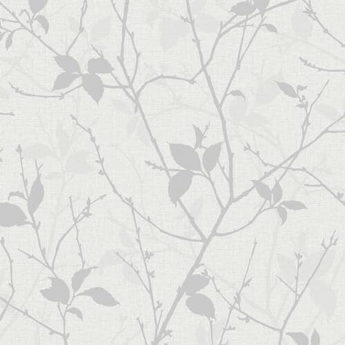 Boutique Belle Geometric White/Silver Wallpaper | Paste The Wall | White Geometric | Eco-Friendly