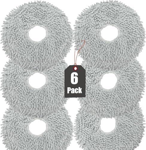 KGC 6-Pack Microfiber Mop Pads for Dreame L10s L10 X40 X30 Ultra