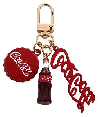 Gagaciso Cola Bouchon de bouteille Porte-clés Cola Lettre Pendentif Porte-clés Bouteille de boisson Porte-clé Cadeau Ami Cadeau Femmes Homme Charme Accessoires Bijoux, Rouge