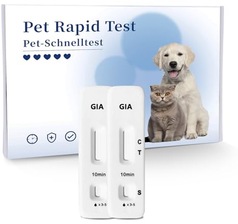 BELABB® 2 x Test rapido per Giardia per cani e gatti - Rilevazione di diarrea, nausea e perdita di peso - Sviluppo specializzato di kit per rilevare parassiti intestinali in cani e gatti