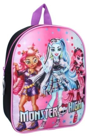mybagstory - Rucksack Monster High Mädchen - Rosa - Lila - Kinder - Schule - Kindergarten - Kindergarten - Schulranzen Mädchen - Verstellbare Träger - Geschenkidee - 29 cm, Rosa – Monster High –
