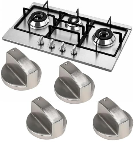 KOQAIIZ Perillas de Estufa de Gas, 4Piezas Botones de Cocina de Gas Perilla Cocina Mando Universal Cocina Gas Universales 6mm/8mm Botones Gas para Las Horno,Cocina