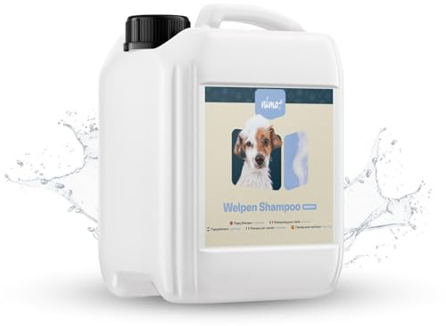 nimo® Welpen Shampoo sensitiv | ohne Duftstoffe & pH-Neutral mit Kollagen | für alle Hunderassen und Sensible, allergische Welpen | für bessere Kämmbarkeit & glänzendes Fell, 100% tierleidfrei