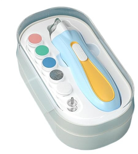 Lima elettrica per unghie per bambini, tritaunghie elettrico con copertura antipolvere, lima automatica per unghie con luce LED, tagliaunghie ricaricabile, per bambini piccoli