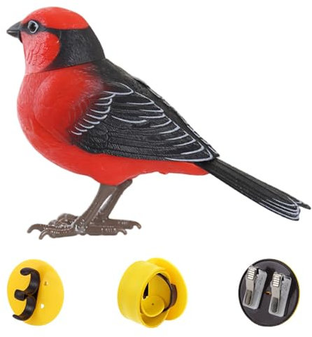 Jorzer Pájaro Robot Juguete aviar eléctrico Que Canta y gorjea Activado por Movimiento y Sonido Funciona con Pilas Lindo Juguete Interactivo para niños Estilo 2