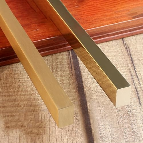Perfiles de transición de latón para suelos de madera y azulejos, perfiles de acabado robustos, tiras de umbral pulidas/cepilladas, 5 x 10 mm, solución duradera para suelos sin costuras