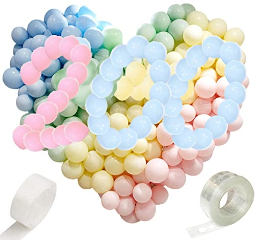 200 Stück 5 Bunte Luftballons Pastell, Latex Farbige Macaron Ballon Girlande Arch für Party Dekorative Hochzeit Weihnachten Geburtstag Luftballon Party Deko
