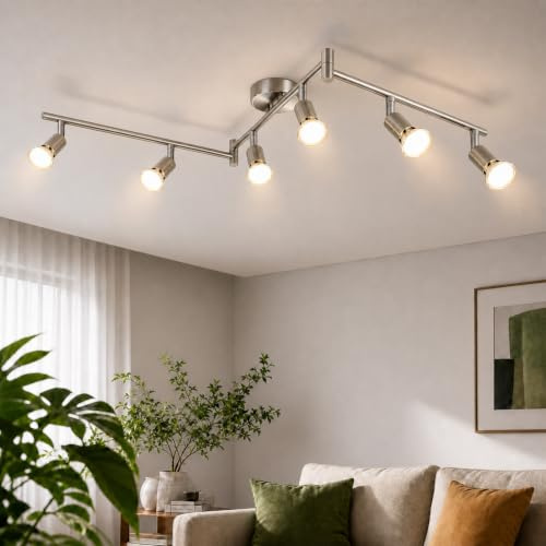 Glitzerlife LED Deckenstrahler 6 Flammig Deckenlampe Deckenleuchte