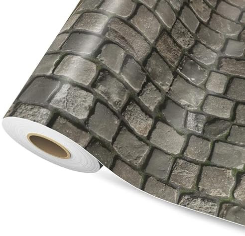 KARAT - PVC CV Vinylboden | Linoleum Bodenbelag Meterware für Küche 100 x 100 cm Kopfstein-pflaster