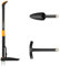 Fiskars Gartenwerkzeuge-Set, 3-teilig, Xact Unkrautstecher, Rostfreier Stahl/Kunststoff, Solid-Kombihacke und -Blumenkelle, Glasfaserverstärkter Kunststoff, Schwarz/Orange, 1077307