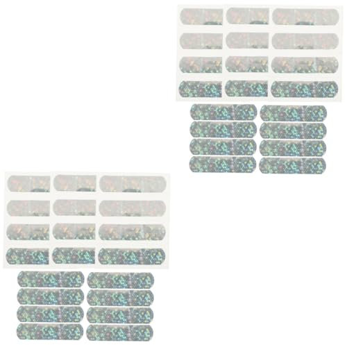 Didiseaon 40pcs Glitter Adhesive Bandages Boys and Girls Wound Bandages Support for Daily Use Portable Wound Care Adhesive Strip for Travel