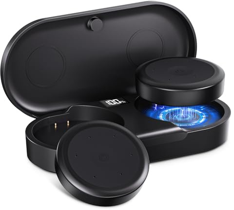 Doohoeek 2025 Bluetooth Headphones for Ski Helmet, True Wireless Speakers for Audio-Ready Helmets, Portable Headsets with Charging Case & LED Display & IPX5 Water-Resistant, Glove-Friendly Controls