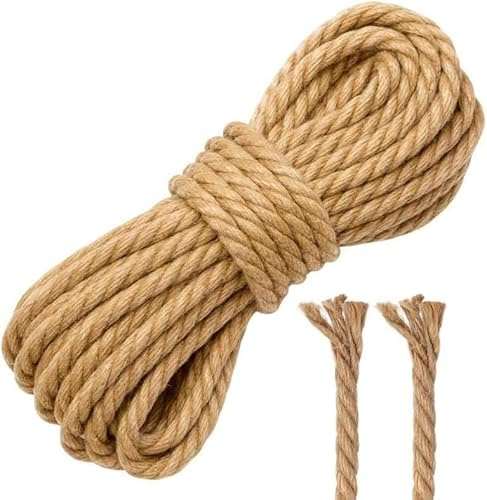 ART TWIST HOME Cuerda De Yute Natural – Resistente Y Ecológica 100% Natural Jardinería Manualidades Macramé Decoración Embalaje Y Aplicaciones Técnicas (40mm - 10m)
