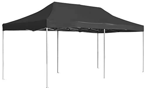 Tente de Réception Professionnelle, 6x3 m en Aluminium Pliable, Chapiteau de Jardin Exterieur avec Toit PVC, pour Événements Extérieurs, Jardin, Fêtes, Couleur Anthracite, 6.0 x 3.0 x 3.07 m