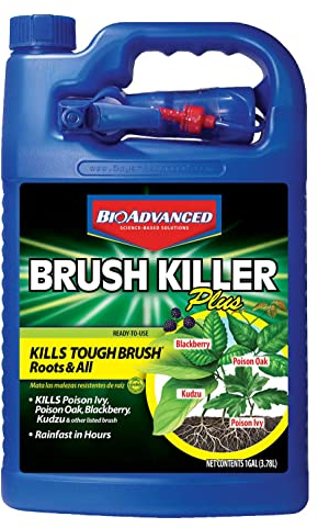 BioAdvanced 704655A Triclopyr Kills Kudzu, Poison Ivy And Other Tough Brush Killer Plus Non-Selective Weed Grass Control