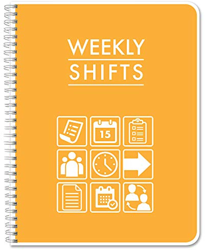 BookFactory Work Schedule Book/Weekly Employee Hourly Shift Schedule Planner/Hour/Hours/Vacation Log Book/Notebook - 120 Pages, 8.5'' x 11'', Wire-O (Made in USA)