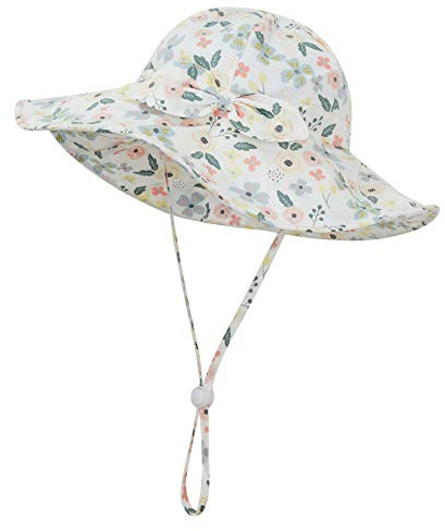 Baby Girl Sun Hat Infant Summer Beach Hat Toddler Bucket Hat UPF 50+