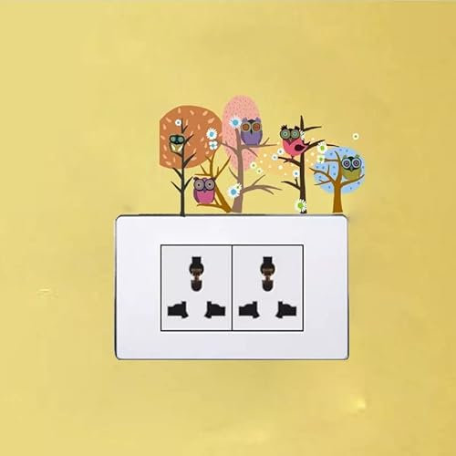 SHMAZ Eule Interessanter Schalter Dekor Wohnzimmer Schlafzimmer Wandaufkleber