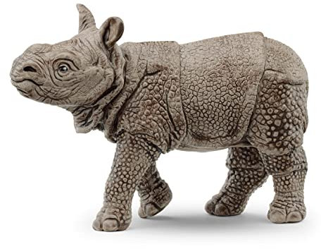 schleich WILD LIFE Indisk pansarnoshörningsbaby, från 3 år, 14860 - Leksaksfiguren, 7 x 2 x 5 cm