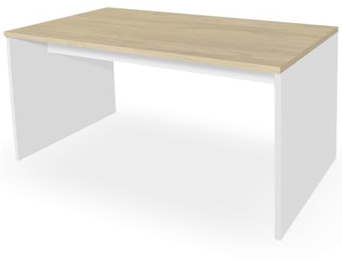 Genérico OFILIKE. Mesa de Ordenador. Escritorio de Madera Estructura Blanca. Tablero Roble. para Estudio o Trabajo (150x60)
