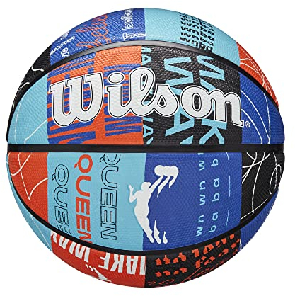 Wilson WNBA Heir DNA Outdoor Basketball, 6, Blau/Orange