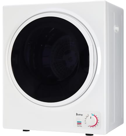 LEADZM sèche-linge,sèche linge séchage à évacuation compact 850W 2.5KG avec affichage pour différents modes de séchage, seche-linge portable pour appartements, maison, dortoir