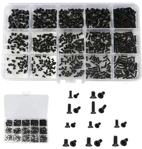 Tornillos micro pernos, 450 unidades de tornillos para ordenador portátil, 15 tamaños, pequeños tornillos de acero al carbono, tornillos pequeños, juego de tornillos para PC para la reparación de