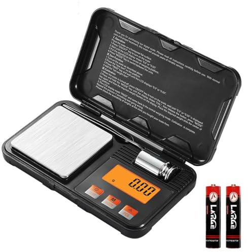 Namvo Digital fickvåg, 200 g precisions-minismyckesvåg, bärbar liten gramvåg med LCD-bakgrundsbelysning, 0,01 g noggrannhet, lämplig för smycken, mat, kaffe