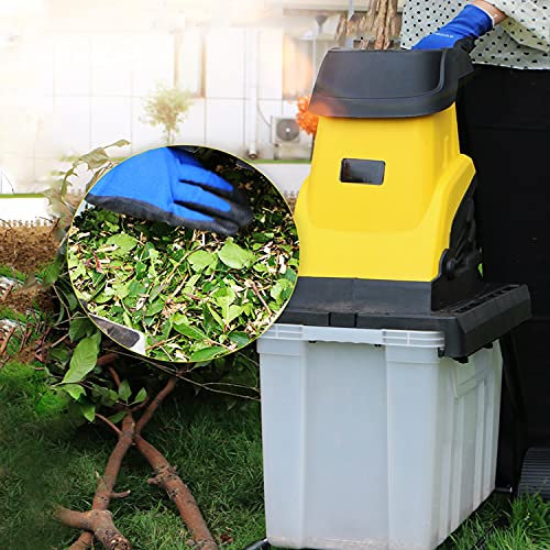 CASEGO Broyeur de Bois électrique avec Cordon d'alimentation de 30M et boîte de Rangement de 45L, broyeurs de Branches de Jardin de 2400W, Lames Tranchant