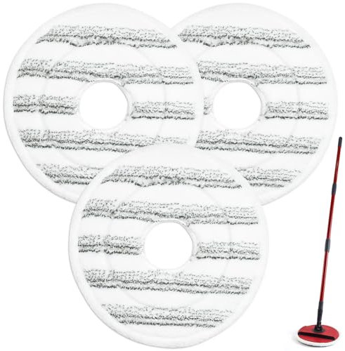 Mop Head Replacement Compatible with Vileda Spin and Clean Mop,3 Pack Spin Mop Head Refills for Spin and Clean Floor Mop and Bucket,Reusable and Washable Microfiber Mop Refills for Floor Cleaning