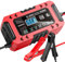 6-Amp Car Battery Charger, New 12V Smart Fully Automatic Battery Charger with 10 Stage Charging Progress for AGM, GEL, EFB, Deep Cyele, Wet, LiFePO4 and Lead Acid Batteries