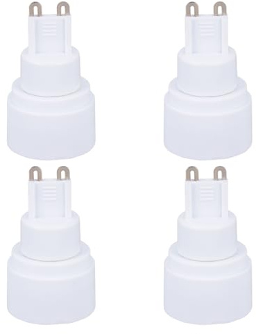 Lot de 4 adaptateurs de douille de lampe LED G9 vers E14 de qualité supérieure pour ampoules à incandescence et 100 230 V résistantes à la chaleur