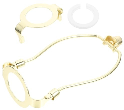 HOLIDYOYO Soporte de Arpa para Pantalla de Lámpara 6 Pulgadas Acabado Dorado Electrochapado Adaptador para Bases E26 E27 E14 Accesorios de Iluminación para Lámparas de Mesa y Techo