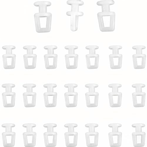 Guide scorrevoli per tende, colore bianco, 50 pezzi, in plastica, per roulotte, camper, finestre, porte, docce, ganci scorrevoli (BZ-WBH-122-2)