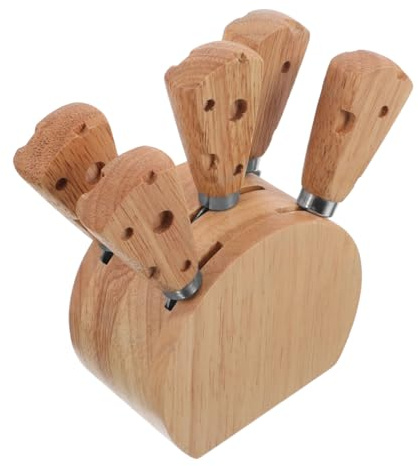 Zerodeko Per Formaggio in Acciaio Con Impugnatura in Legno Palette Per Spalmare Formaggio Per Spalmatori Gelatina Utensili Per Tagliere Per Formaggi