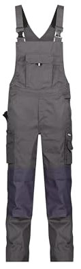 DASSY® Ventura Arbeitslatzhose mit Kniepolstertaschen - Größe 62 - ZEMENTGRAU