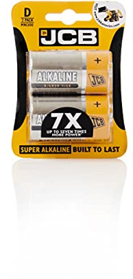 S5340 JCB D Size Super Alkaline Batteries - Pack of 2