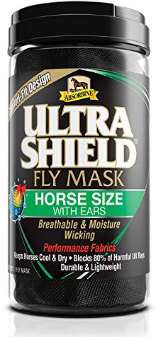 Absorbine UltraShield Fly Mask, Horse Size with Ears