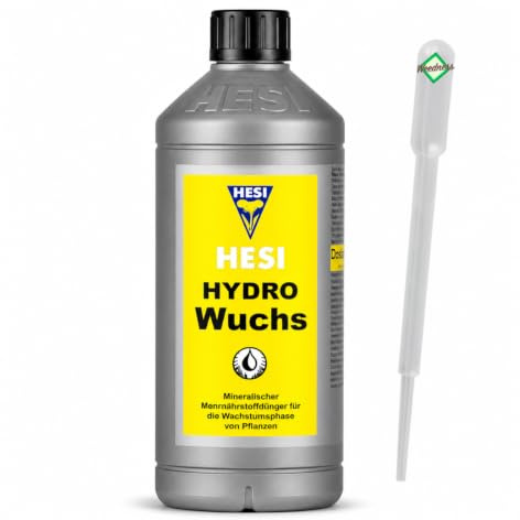 Hesi Hydro-Growth 1 liter - Hydro-Culture Grow Gödselmedel Naturlig Gödselmedel Inomhus Växter Bio Vätska Organisk Bloom Boost