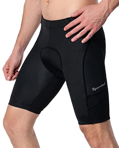S Spowind Men's Cycling Padded Shorts Mountain Bike Tights
