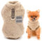 SMALLLEE_LUCKY_STORE Haustier-Sherpa-Fleece-Pullover Weste Rollkragenpullover mit D-Ring weiches Sweatshirt für kleine Hunde Katzen, Welpen Yorkie Chihuahua warme Herbst-Winterkleidung, Braun, M