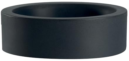 NICOLI VASO ROTONDO ECHO SMALL IN RESINA PER INTERNO ED ESTERNO DIAMETRO CM 25 X12 h CM 30 X14 h (Ø 25x12 cm, Antracite)