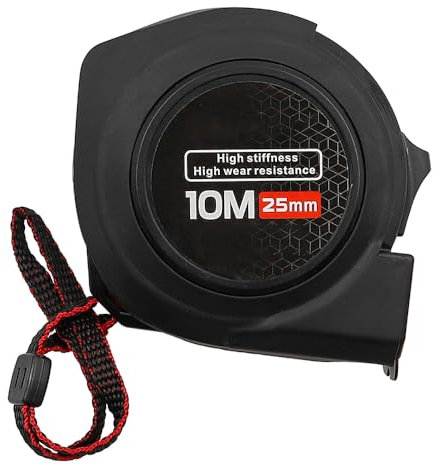 Tiardey Cinta métrica de Acero Fluorescente 10M Herramientas de Cinta métrica métrica Resistente al Desgaste Gruesas retráctiles para Profesionales y propietarios de viviendas
