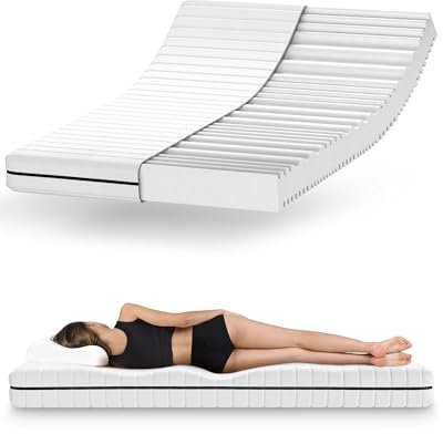 Mister Sandman Kaltschaummatratze 100x200, Matratze mit 7 Zonen Technologie, 18 cm hoch, Härtegrad H2 & H3, Allergiefreundlich, Für Jede Schlafposition, Versand als Rollmatratze