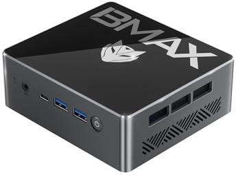 BMAX Mini PC, 2025 Intel Twin Lake N150 (Beat Ν97/N100,hasta 3.6GHz) 16GB RAM 512GB M.2 SSD, Mini Ordenador de Sobremesa,W-11 Pro,4K@60Hz Triple Pantalla Doble HDMI, Type-C, WiFi 5, Bluetooth 5.0