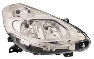 Générique Phare Avant Droit H7/H7 Fond Chromé pour Renault Clio 3 phase 2 2009-2012